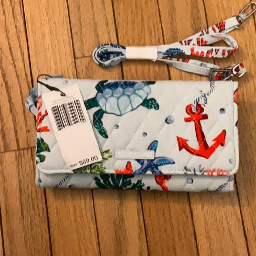 Nautical Themed Wristlet with Anchor and Turtle Design